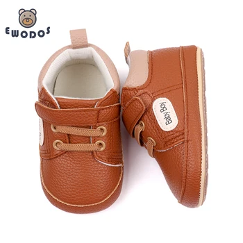 EWODOS פעוט, תינוק פו נעלי ספורט נעליים מזדמנים מכתב הדפסה תינוק חמוד דירות לנשימה תינוק תינוק נעלי הליכה עבור הרך הנולד